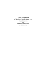 Junior Achievement of Greater Boston Audited Financials (2016) cover