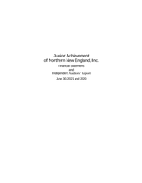 Junior Achievement of Greater Boston Audited Financials (2021) cover