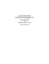 Junior Achievement of Greater Boston Audited Financials (2015) cover