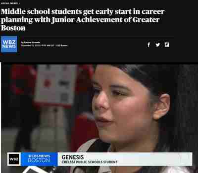 JA was featured on CBS News and The Daily Item at JA Inspire